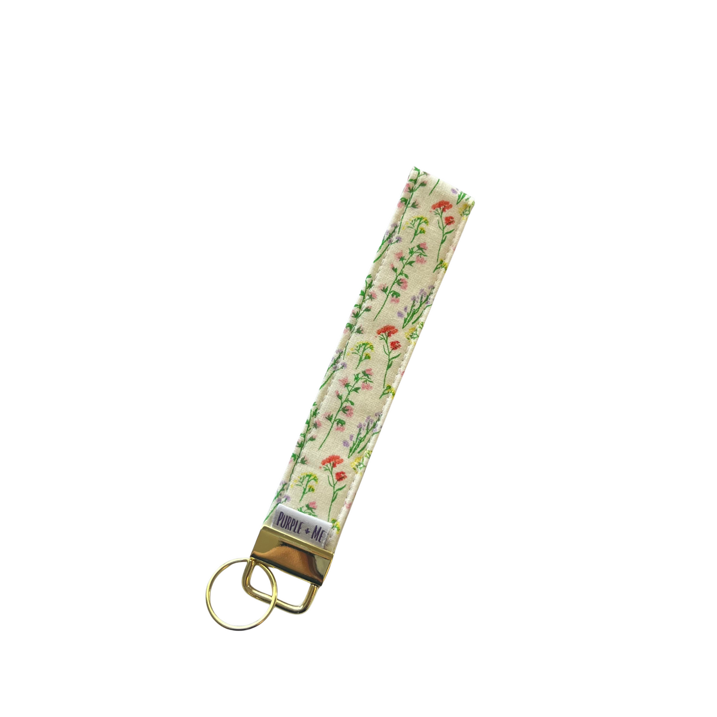 Long Stem Floral Key Fob Wristlet