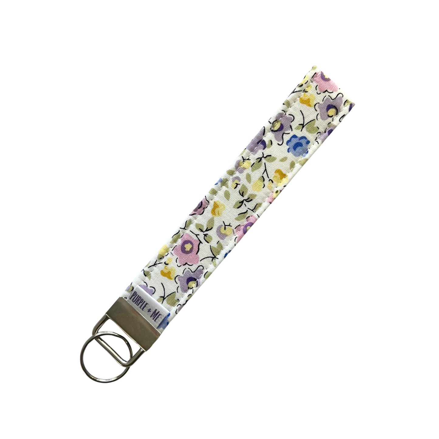 Pink and Lavender Mini Floral Key Fob Wristlet