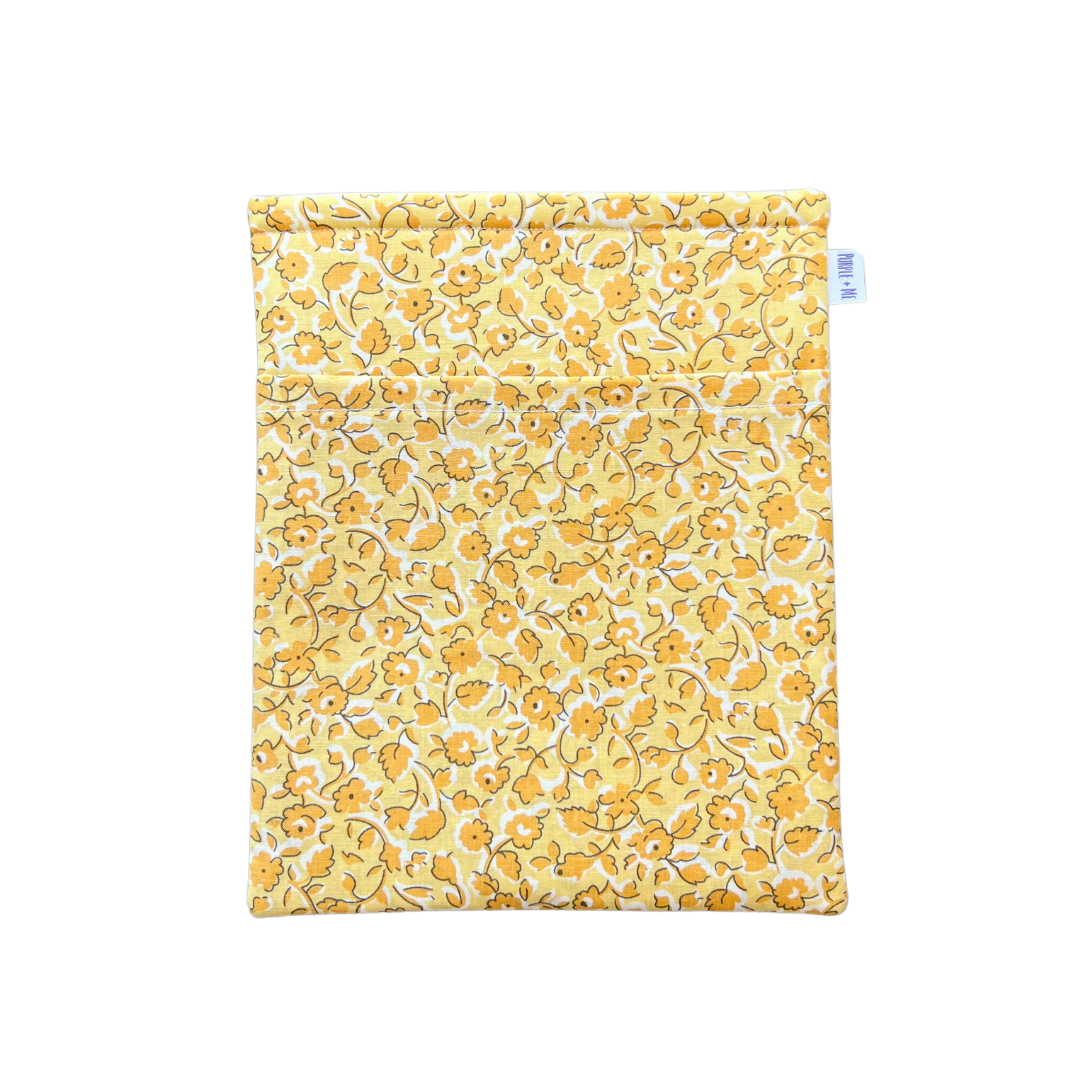 Yellow Floral Book Sleeves