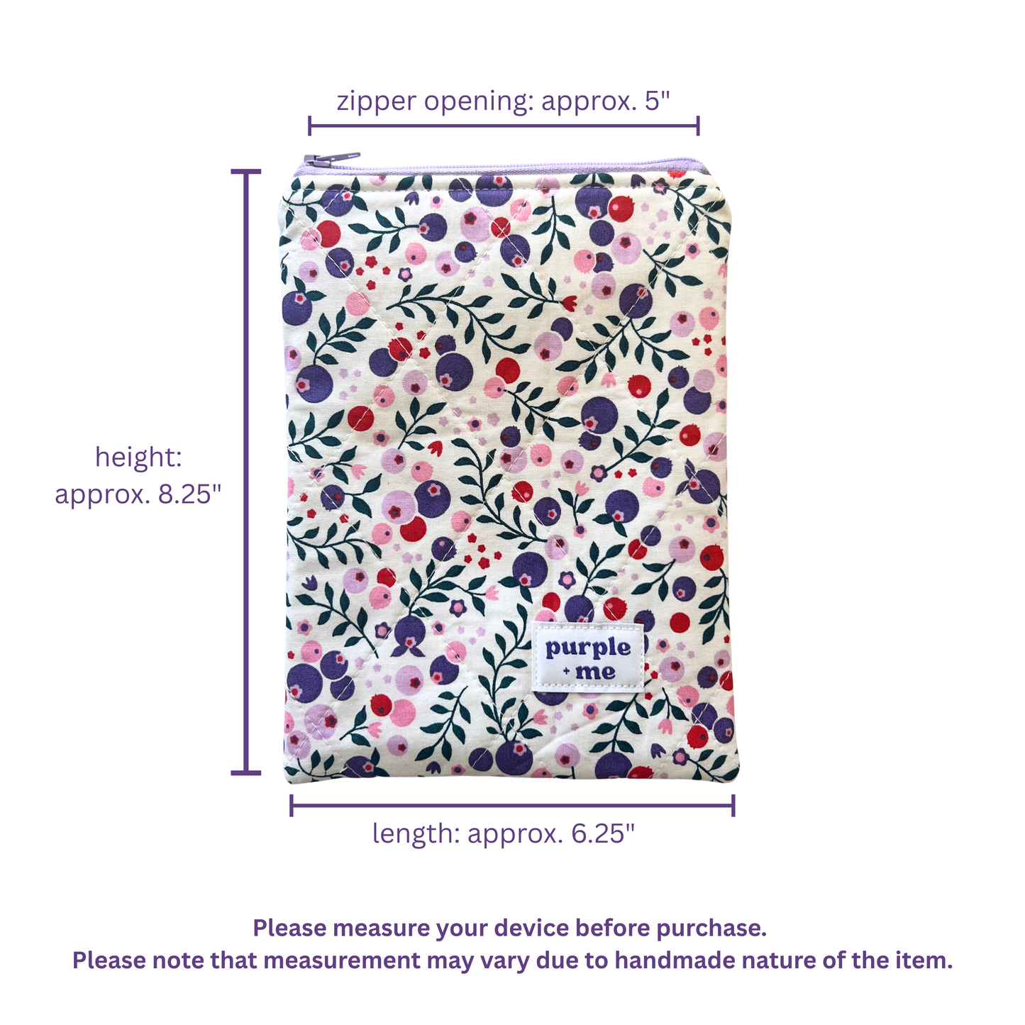 Pink and Lavender Mini Floral Kindle Sleeve