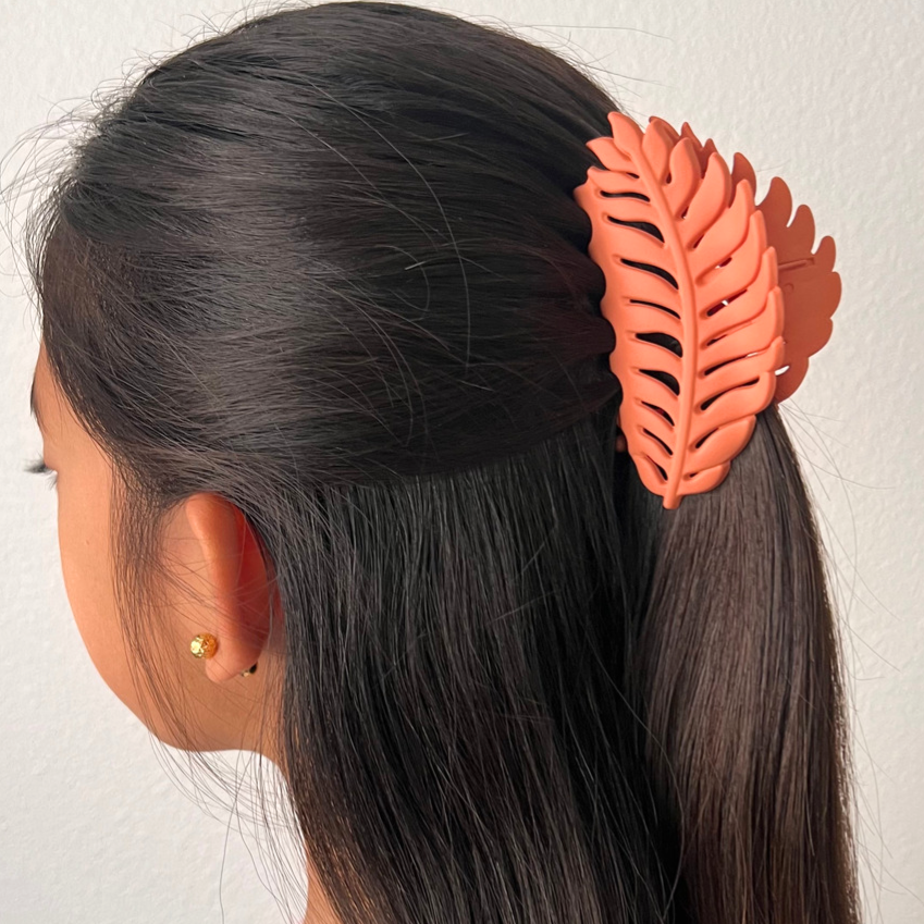 Matte Leaf Hair Claws