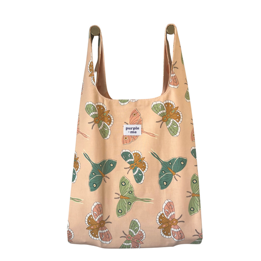 Peachy Butterfly Fabric Bag