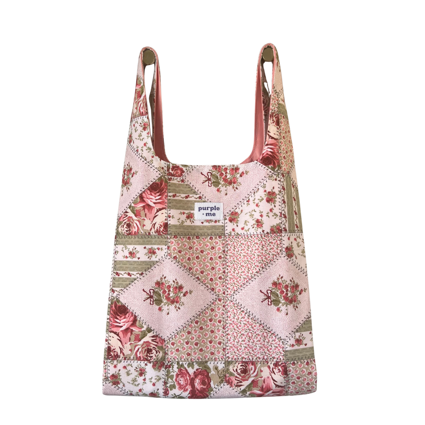 Vintage Rose Patchwork Fabric Bag