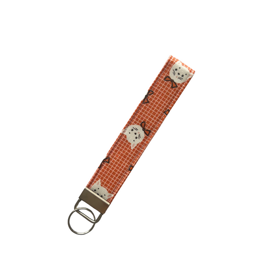 Spooky Cat Key Fob Wristlet
