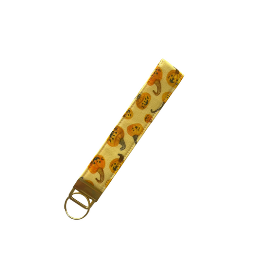 Yellow Pumpkin Key Fob