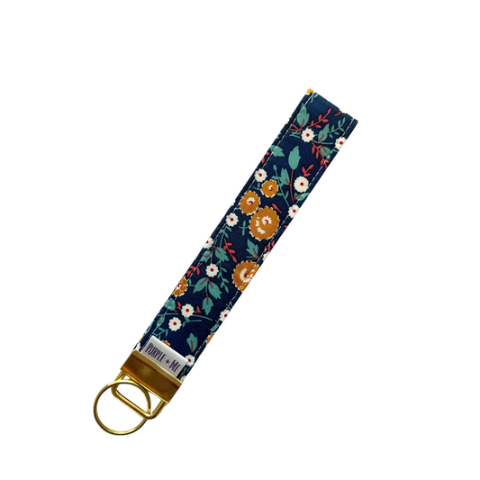 Mustard Bloom Key Fob Wristlet