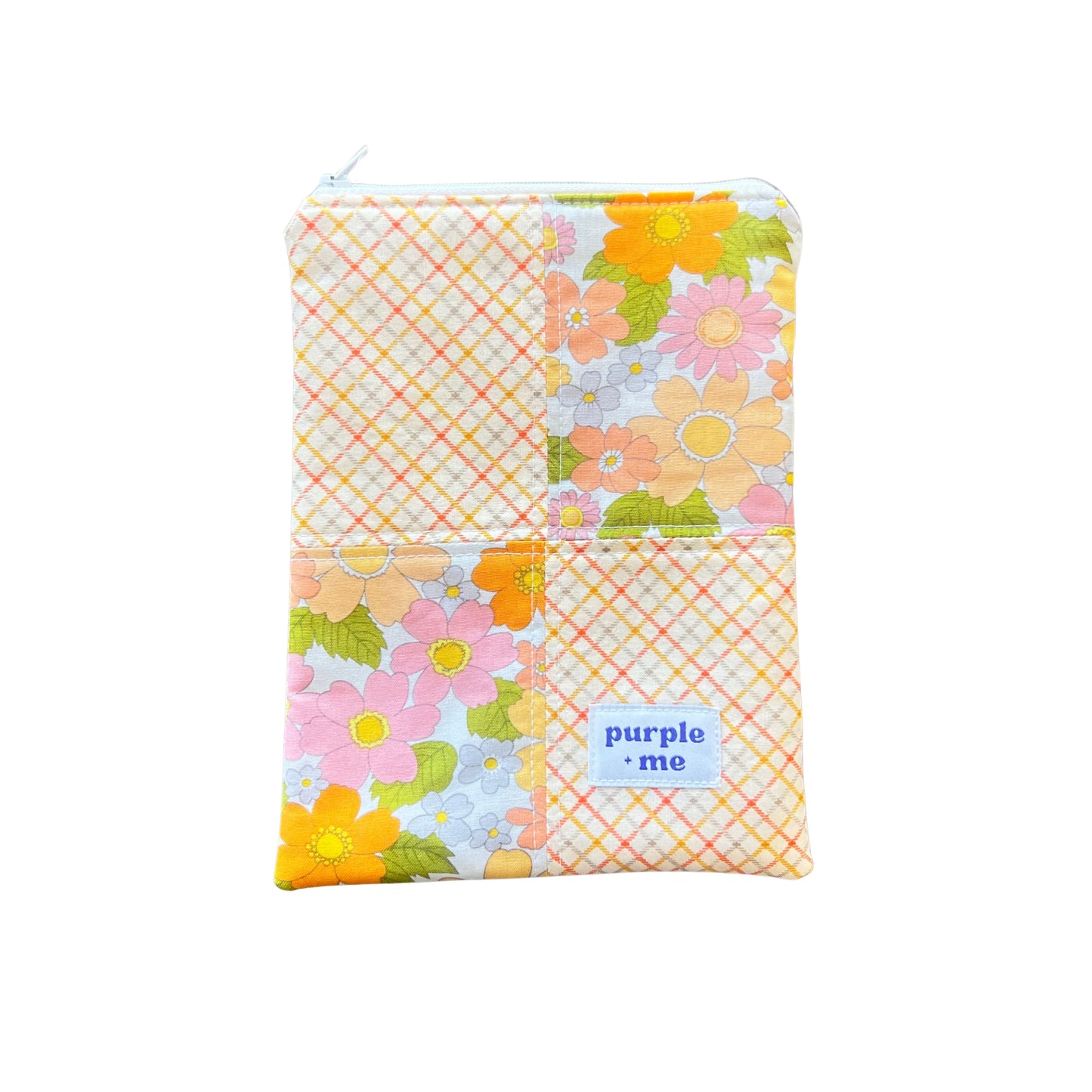 Sweet Retro Floral and Lattice Patchwork Sleeves