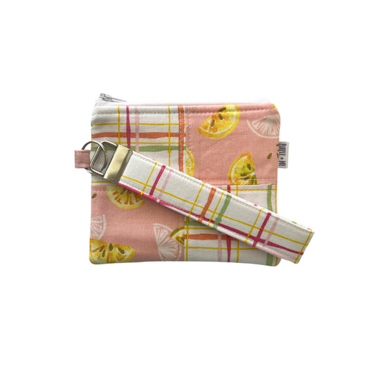 Citrus Key Fob Wristlet + Zipper Pouch