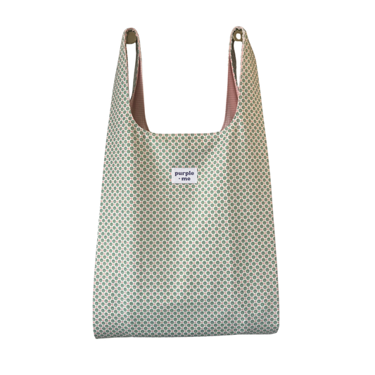 Tiny Green Floral Fabric Bag