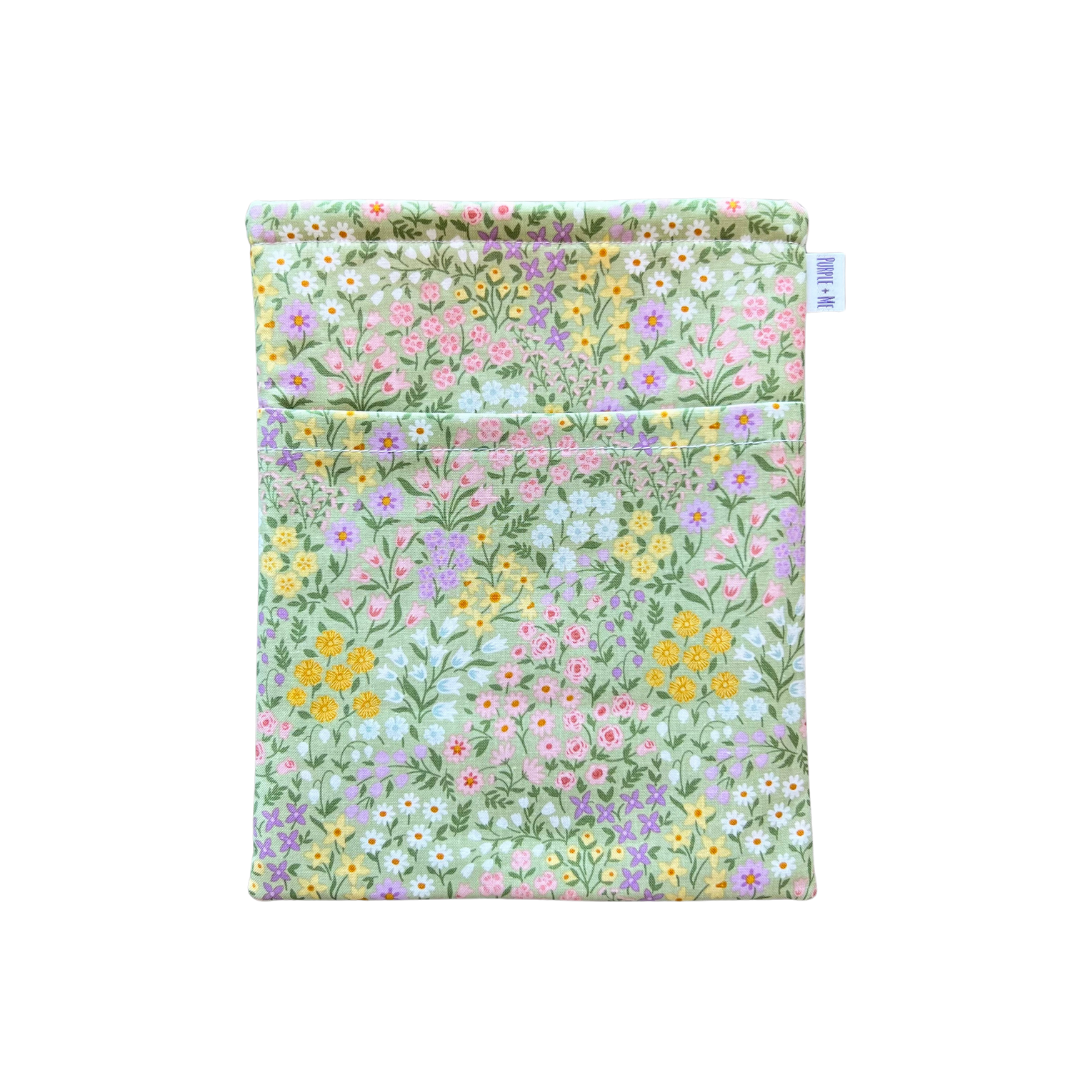 Green Multi-Floral Book Sleeve