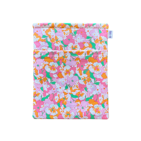 Pink Floral Book Sleeve