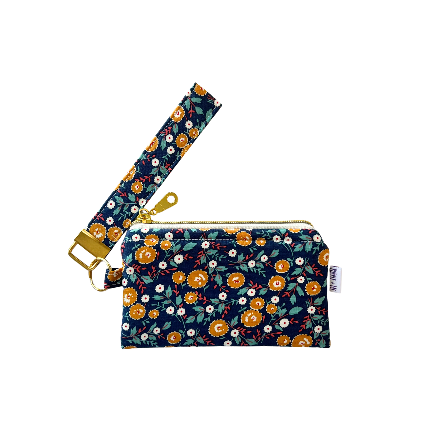 Mustard Bloom Wallet + Key Fob