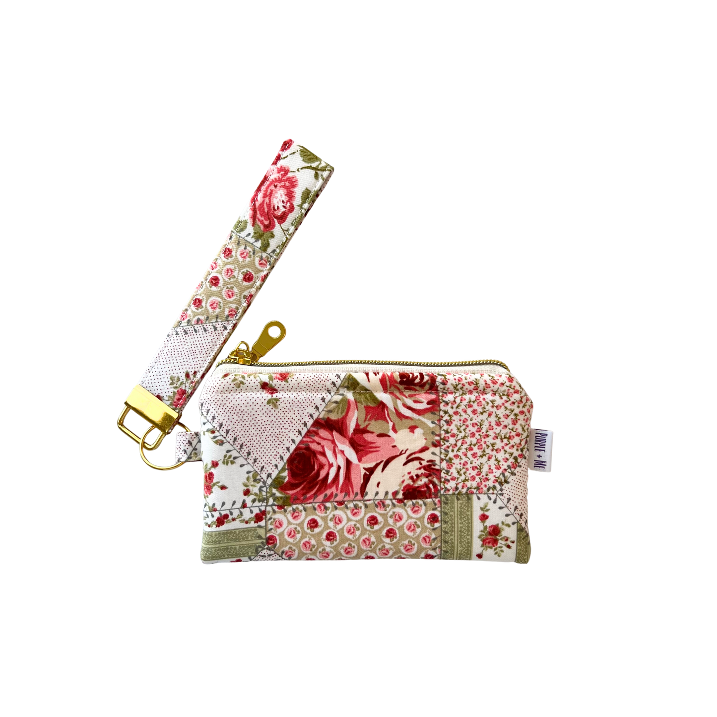 Vintage Rose Wallet + Key Fob