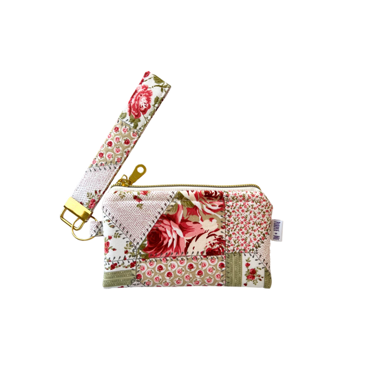 Vintage Rose Wallet + Key Fob