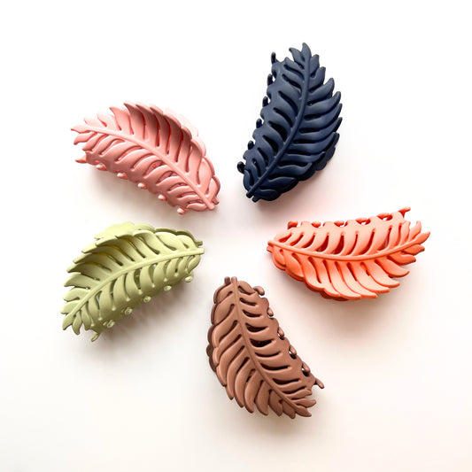 Matte Leaf Hair Claws